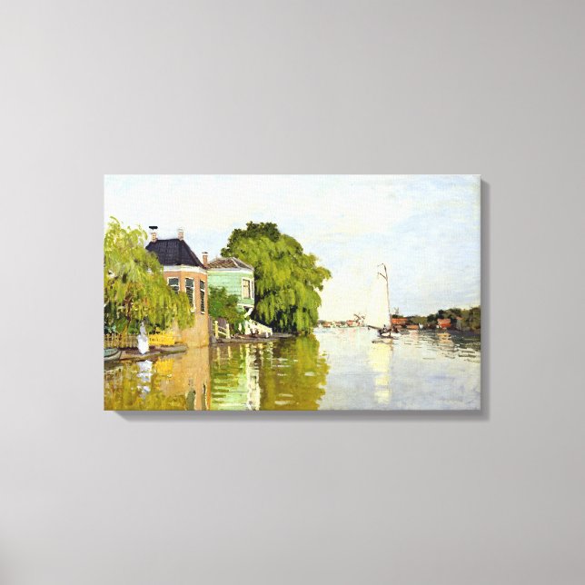 Toile Claude Monet Maisons sur l'Achterzaan (Recto)