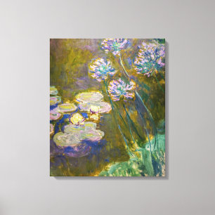 Toile Claude Monet - Nénuphars et Agapanthus
