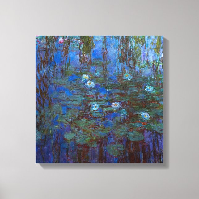 Toile Claude Monet - Nymphéas bleus (Recto)