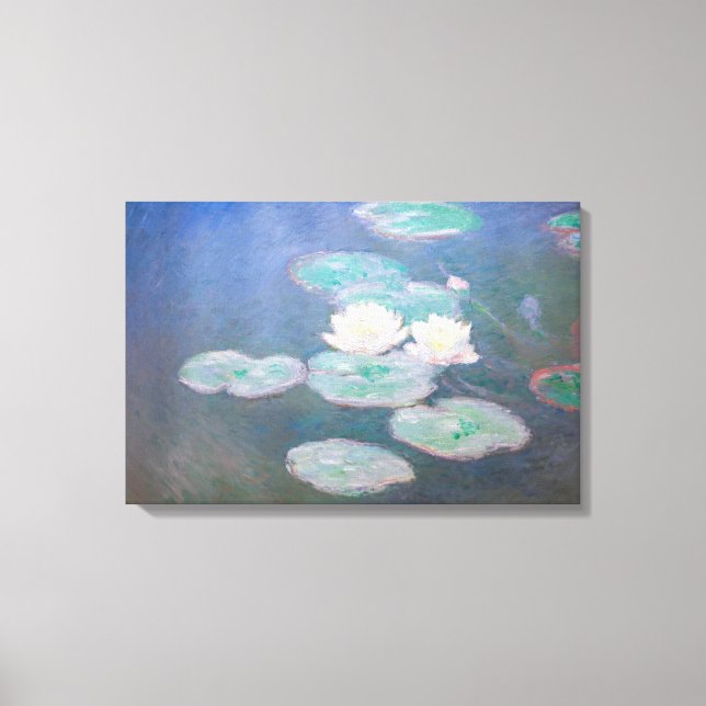 Toile Claude Monet - Nymphéas, Effet du soir (Recto)