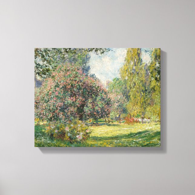 Toile Claude Monet - Paysage : Le Parc Monceau (Recto)