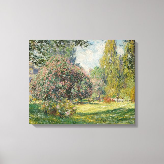 Toile Claude Monet - Paysage : Le Parc Monceau (Recto)