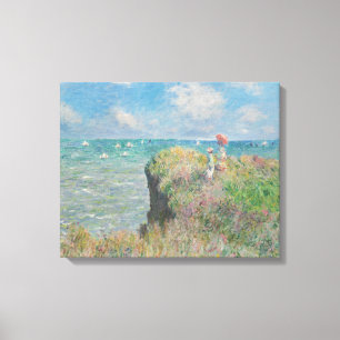 Toile Claude Monet - Promenade Cliff à Pourville
