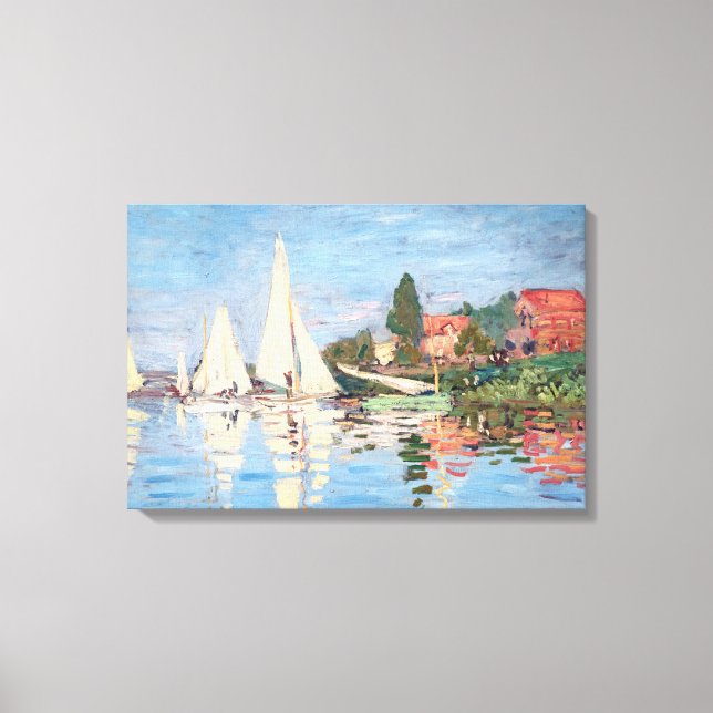Toile Claude Monet - Régates à Argenteuil (Recto)