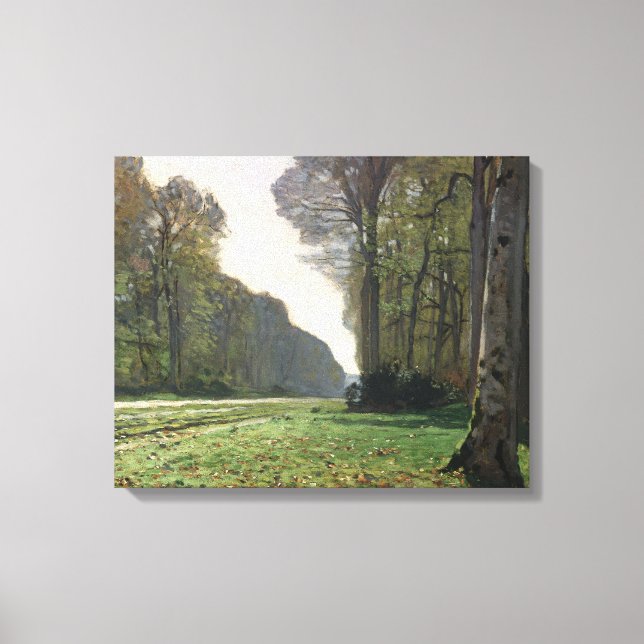Toile Claude Monet | Route vers Bas-Breau, Fontainebleau (Recto)