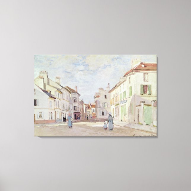Toile Claude Monet | Rue de la Chaussee à Argenteuil (Recto)