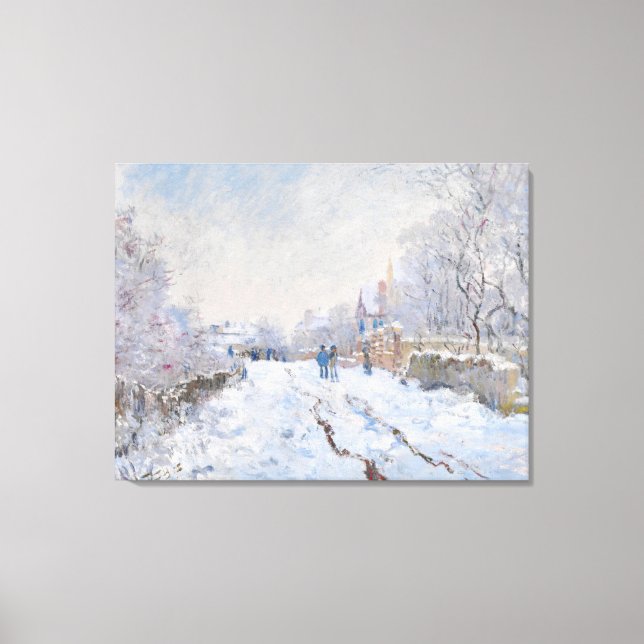 Toile Claude Monet - Scène de neige à Argenteuil (Recto)