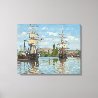 Toile Claude Monet_Ships Sur la Seine à Rouen