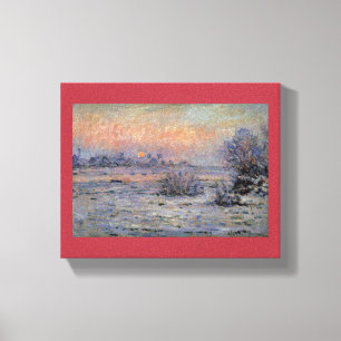 Toile Claude Monet Soleil d'hiver à Lavacourt Wintersun