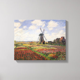 Toile Claude Monet   Tulip Fields Rijnsburg Windmill