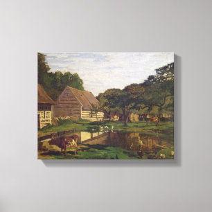 Toile Claude Monet   une basse cour en Normandie