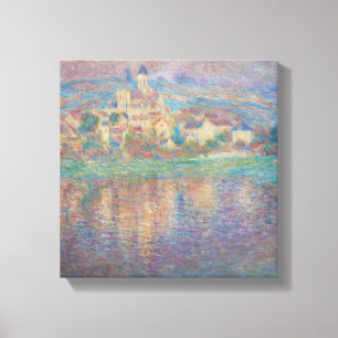 Toile Claude Monet - Vetheuil, Coucher de soleil