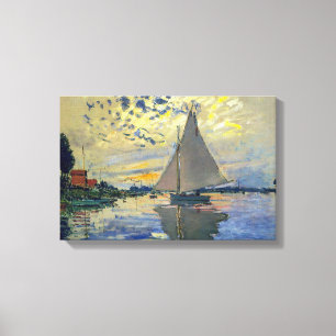 Toile Claude Monet - Voilier au Petit-Gennevilliers
