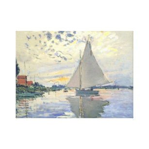 Toile Claude Monet - Voilier Au Petit Gennevilliers