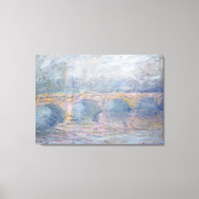 Toile Claude Monet | Waterloo Bridge, Londres, à Sunset (Recto)