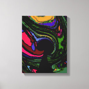 Toile Clavier psychédélique ~ 24x18 / .75" Épais
