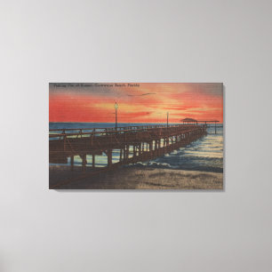 Toile Clearwater, Floride - Sunset View of Fishing Pie