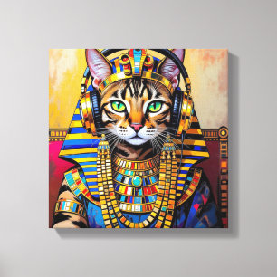 TOILE CLÉOPÂTRE REINE DU NIL - CHAT BENGALI 2