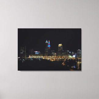 Toile Cleveland Lights Big City Canvas Imprimer
