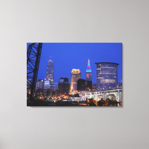 Toile Cleveland Night On The Town Canvas Imprimer