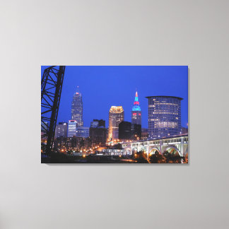 Toile Cleveland Night On The Town Canvas Imprimer