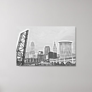 Toile Clic Cleveland River View Skyline