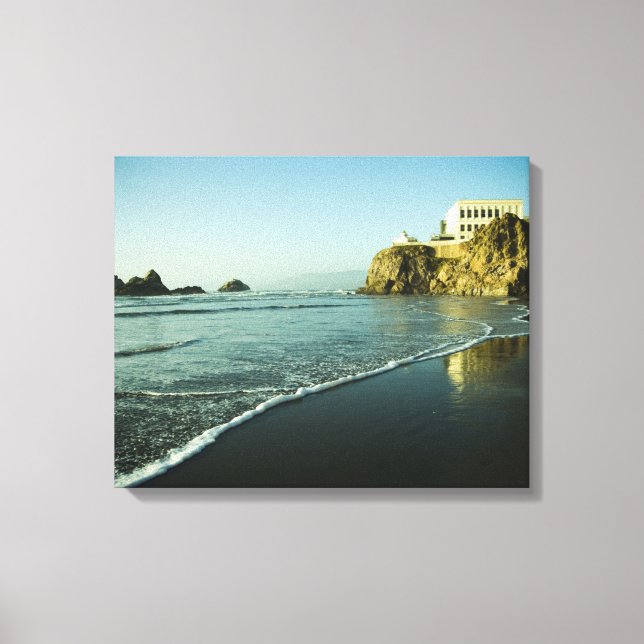 Toile Cliff House, Beach. (Recto)