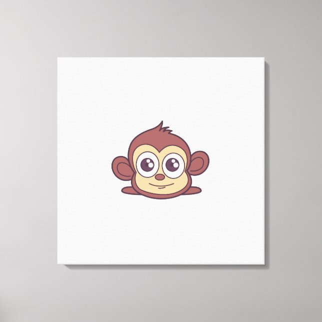 Toile Clipart de singe mignon (Recto)