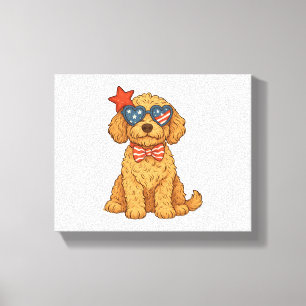 Toile Cliparts Goldendoodle Patriotique
