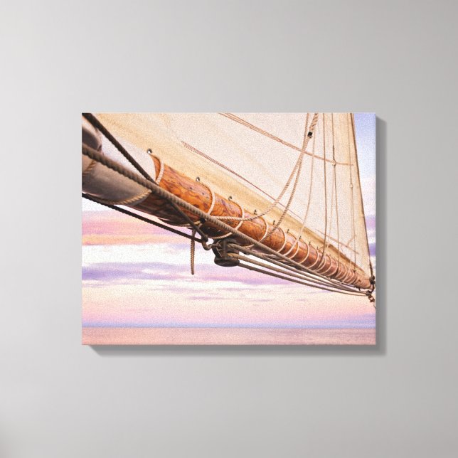 Toile Close-up of Sail and Ropes | Maine (Recto)