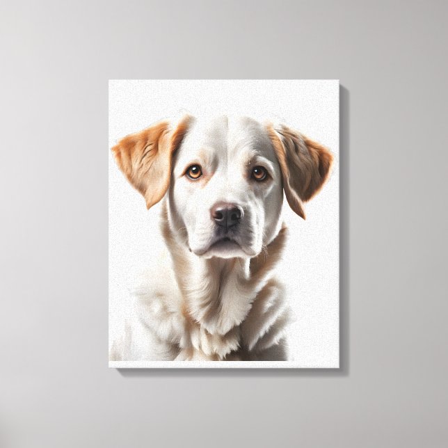 Toile Close-Up Portrait of a Sweet-Faced Dog (Recto)