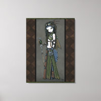 "Cloud Burst" Steampunk Aviatrix Fairy Canvs Impri