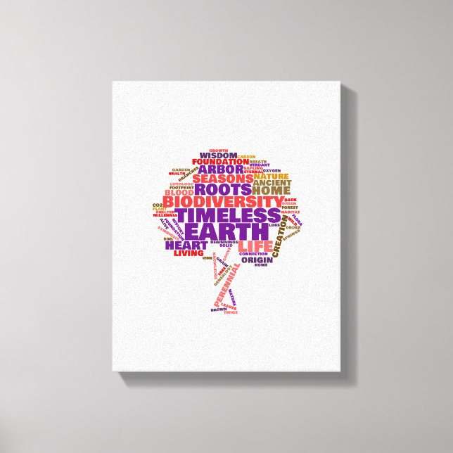 Toile Cloud de balise de l'arbre de vie inspirationnel (Recto)