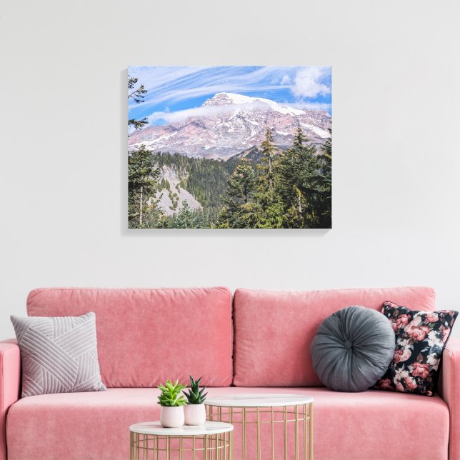 Toile Clouds Over Mount Rainier Scenic Landscape (Insitu(Salon))
