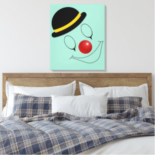 Toile Clown Amuseur Visage Heureux Abstrait