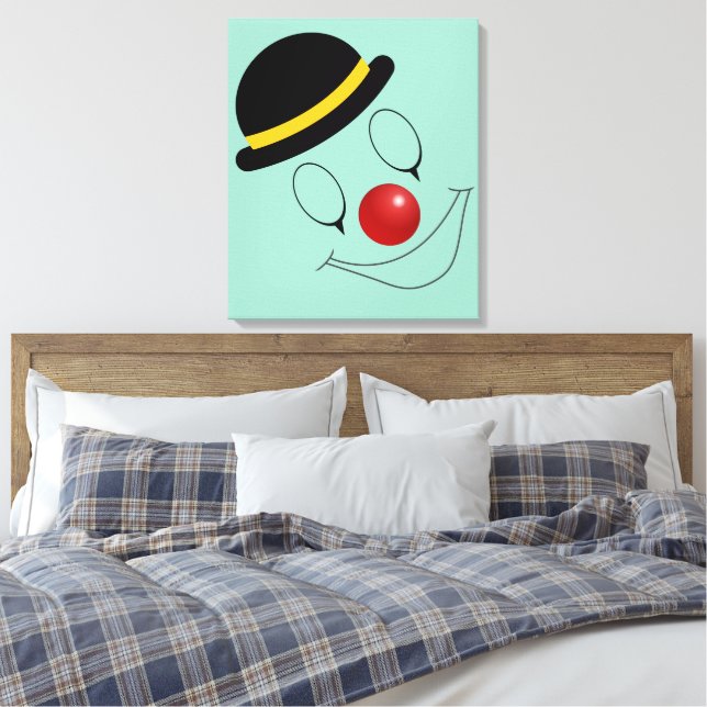 Toile Clown Amuseur Visage Heureux Abstrait (Insitu(Chambre))
