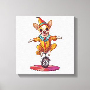 Toile Clown Chihuahua � Drôle de chien de cirque