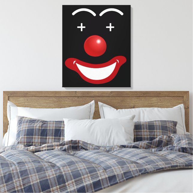Toile Clown visage heureux abstrait (Insitu(Chambre))