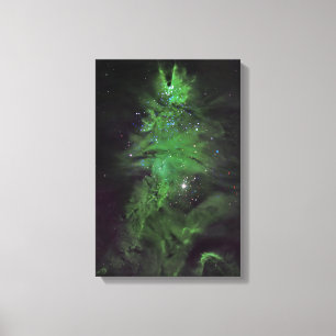 Toile Cluster d'arbres de Noël dans l'espace