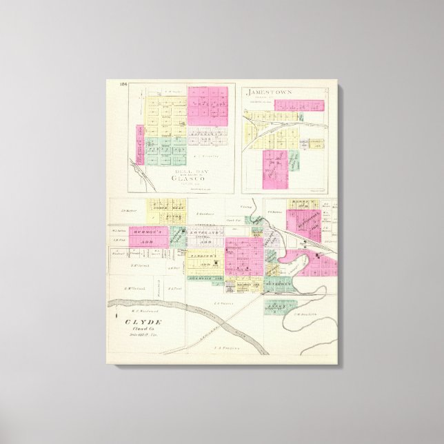 Toile Clyde, Glasco, Jamestown, Kansas (Recto)