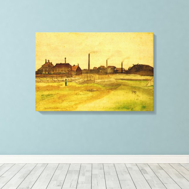 Toile Coalmine dans le Borinage par Vincent van Gogh (Insitu (Plancher de Bois))