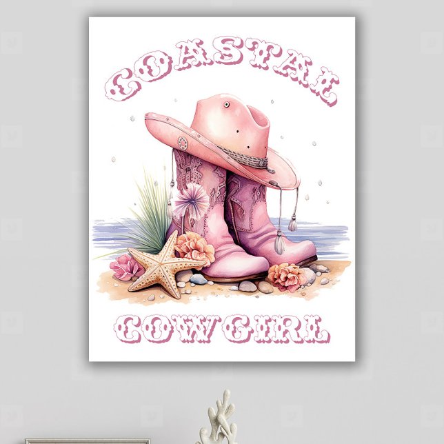 Toile Coastal Cowgirl Wallart Canvas (Créateur téléchargé)