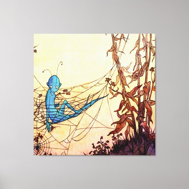 Toile "Cobwebs sont des hamacs de fées" par Marjorie Mil (Recto)