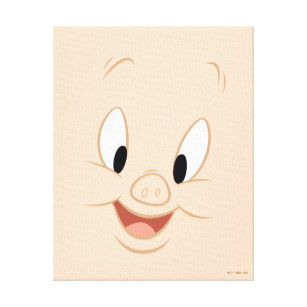 Toile Cochon de porc souriant visage