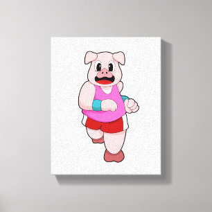 Toile Cochon en cours d'exécution