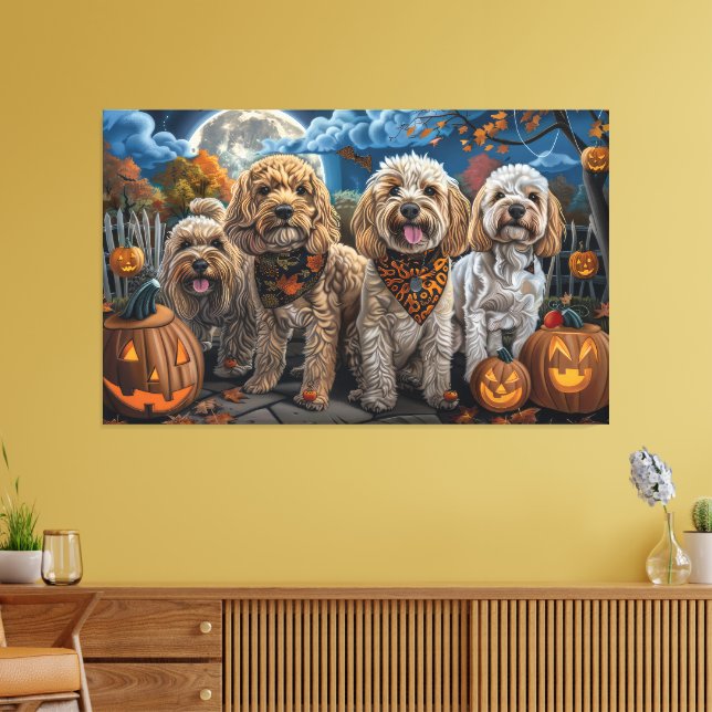 Toile Cockapoo Halloween Épouvantable (Insitu(Salon))