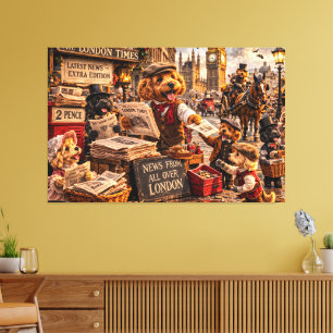 Toile Cockapoo London Œuvre d'Art – Art Vintage