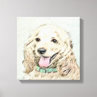 Cocker Spaniel Buff Peinture - Art Chien original