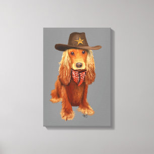 Toile Cocker Spaniel Cowboy