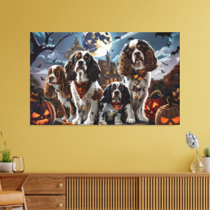 Toile Cocker Spaniel Halloween Éffrayant